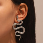 Elegant Silver snake earrings nz
