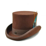 Elegant Top hat Light brown / S (54 55cm) nz