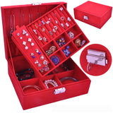 Elegant Velvet Accessory Case Red nz