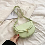 Elegant women’s leather waist bag Apple green nz
