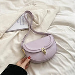 Elegant women’s leather waist bag Purple nz