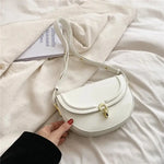Elegant women’s leather waist bag White nz