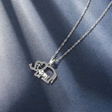 Elephant mother daughter necklace nz
