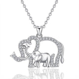Elephant mother daughter necklace nz