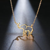Elephant necklace stainless steel Gold nz