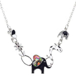 Elephant pendant nature inspired Black nz