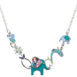 Elephant pendant nature inspired Blue nz