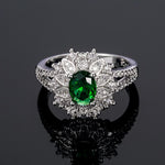 Emerald flower ring nz