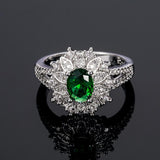 Emerald flower ring nz