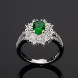 Emerald flower ring nz