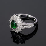 Emerald flower ring nz