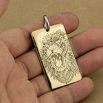 Engraved gold lion pendant nz