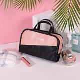 Clear travel makeup bag Black nz