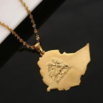 Ethiopian Lion Gold Necklace nz