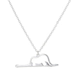 Ethnic elephant necklace Silver nz