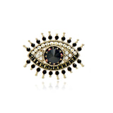 Evil Eye Brooch Black nz