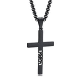 Faith Cross Necklace Black nz