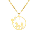 Family cross necklace Gold nz
