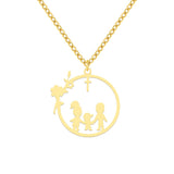 Family cross necklace Gold nz
