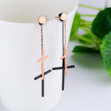Fashion cross drop earrings nz
