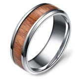 Fashion wood ring Silver / 6 (51.9 mm) nz