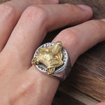 Fenrir Gold Signet Ring 7 (54.4 mm) nz