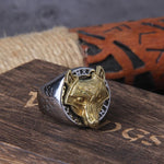Fenrir Gold Signet Ring 7 (54.4 mm) nz