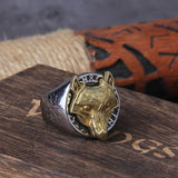 Fenrir Gold Signet Ring 7 (54.4 mm) nz