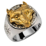 Fenrir Gold Signet Ring 7 (54.4 mm) nz