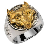 Fenrir Gold Signet Ring 7 (54.4 mm) nz