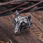 Fenrir Wolf Head Ring 7 (54.4 mm) nz