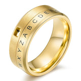 Fidget alphabet ring 6 (51.9 mm) / Gold nz