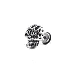 Flaming Skull Earrings Silver nz