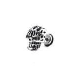 Flaming Skull Earrings Silver nz