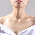Flat cross necklace Gold nz