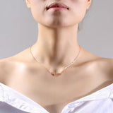 Flat cross necklace Rose gold nz