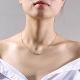 Flat cross necklace Silver nz