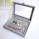 Flat Jewellery Organiser Case Grey nz