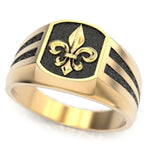 Fleur de lis signet ring nz