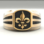 Fleur de lis signet ring nz