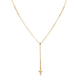 Floating Cross Necklace Gold nz