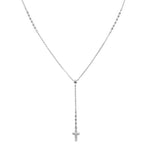Floating Cross Necklace Silver nz