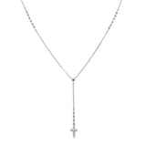 Floating Cross Necklace Silver nz