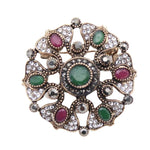Floral Brooch Green nz
