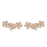Floral earrings Rose gold nz