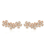 Floral earrings Rose gold nz
