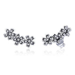 Floral earrings Silver nz