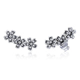 Floral earrings Silver nz