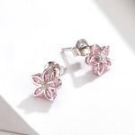 Floral silver earrings nz
