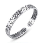 Flower of Life Bangle Silver nz